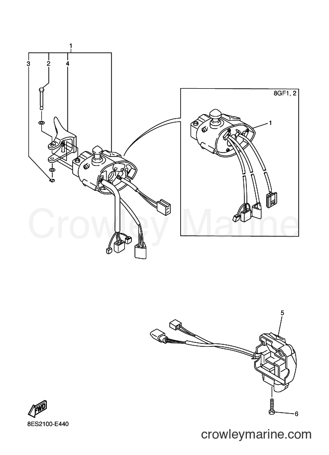 Yamaha Motors RS10S (8GF1) [020] - HANDLE SWITCH & LEVER