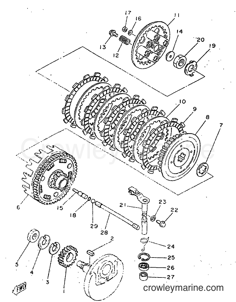 Yamaha Motors SR250 (21L2) [010] - CLUTCH