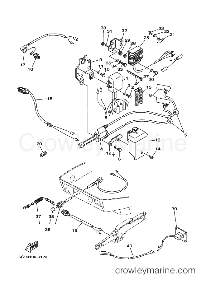 Yamaha Motors F9.9BEHL (6G92) [100] - ELECTRICAL 1