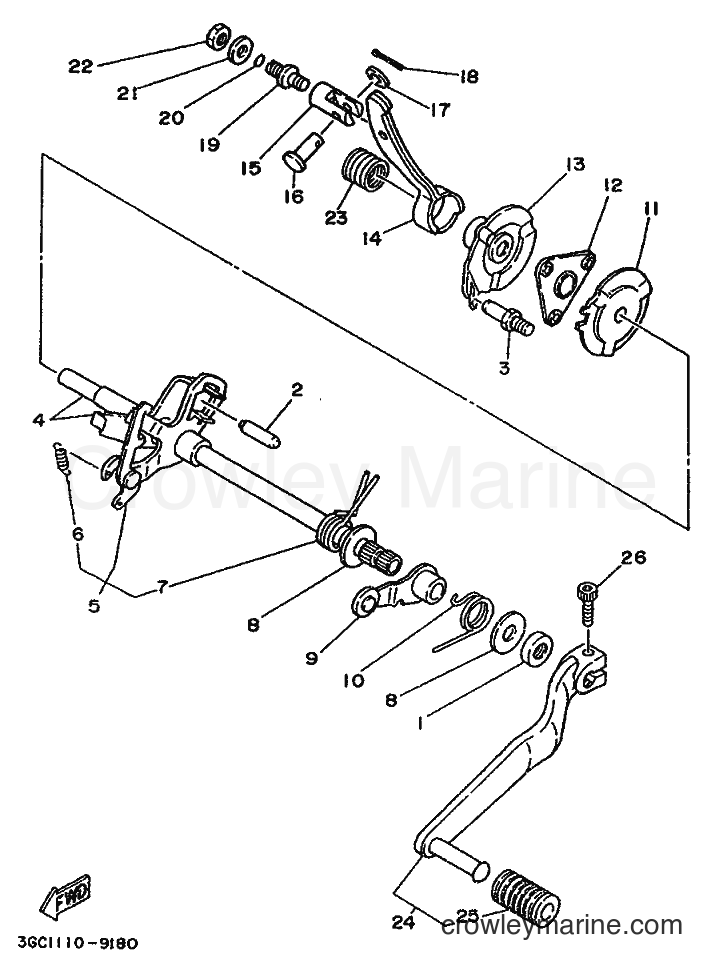 1989 ATV YFM250 - YFM250 (3GH2) [020] - SHIFT SHAFT