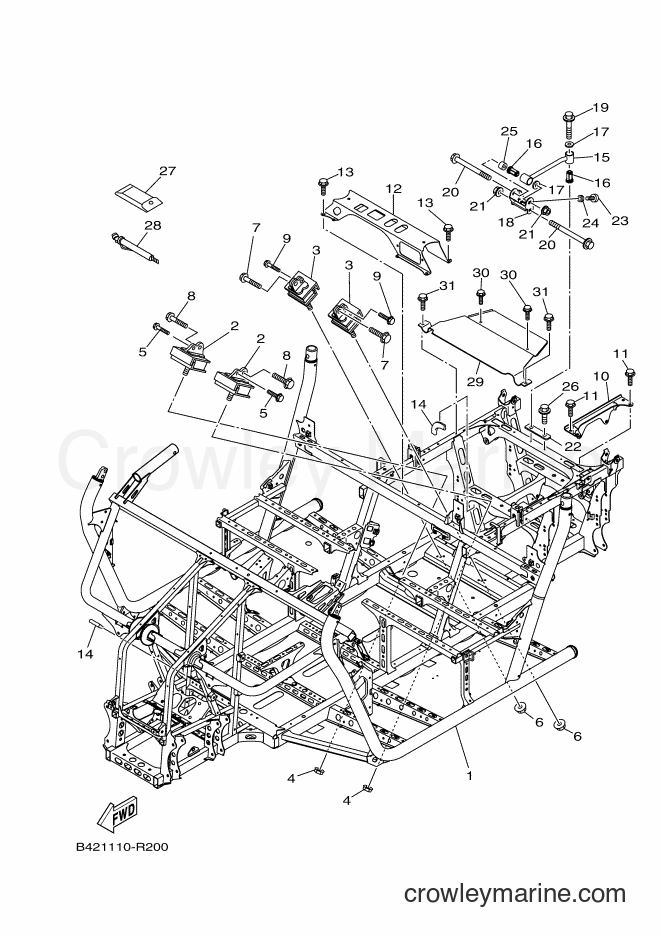Yamaha Motors YXM700E (B42E) [010] - FRAME