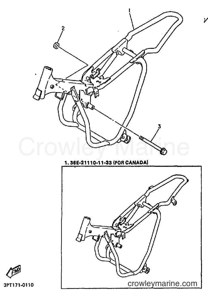 1990 Dirt Bike PW50 - PW50 (3PT2) [030] - FRAME