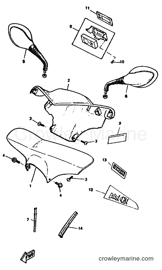 1995 Scooter YM50 - YM50 (4RC1) [999] - COWLING 1