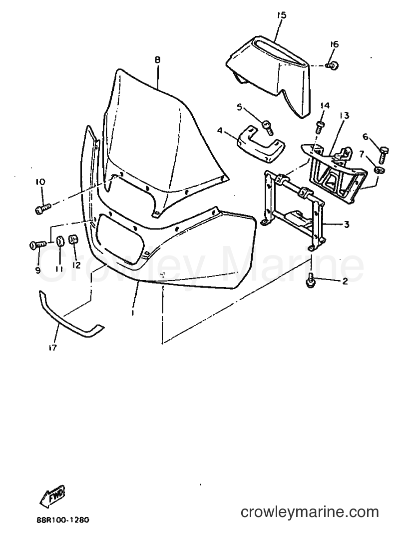 1991 Snowmobile EX570 - EX570 (88R1) [999] - WINDSHIELD