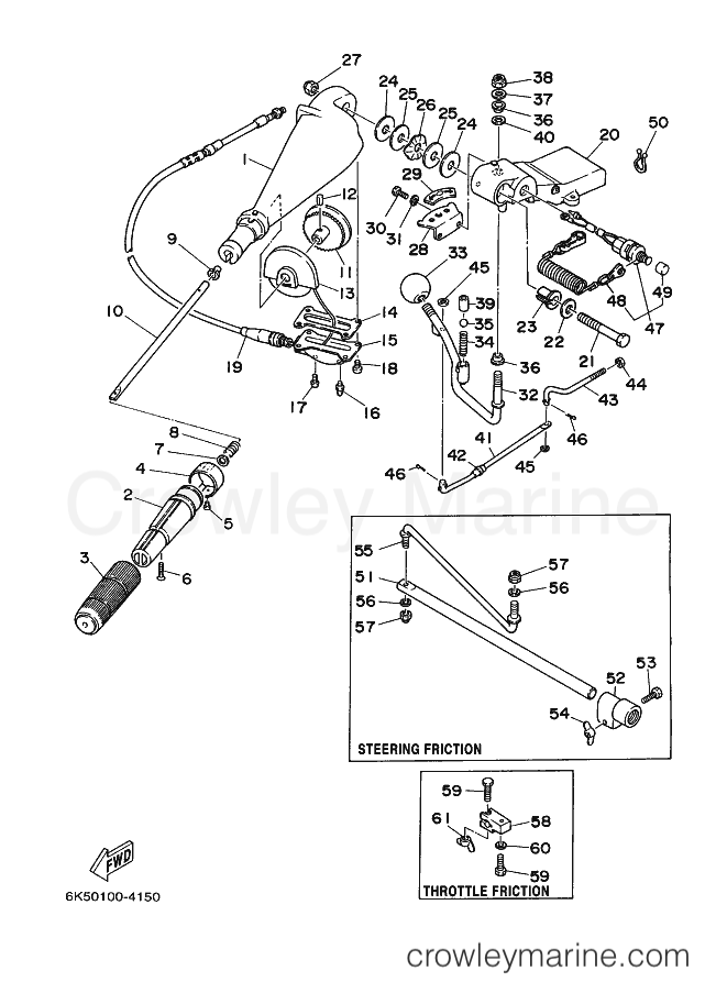 Yamaha Motors E-60H (6K5) [120] - STEERING