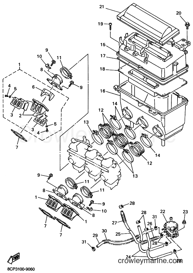 Yamaha Motors VX700LT (8CP3) [020] - INTAKE