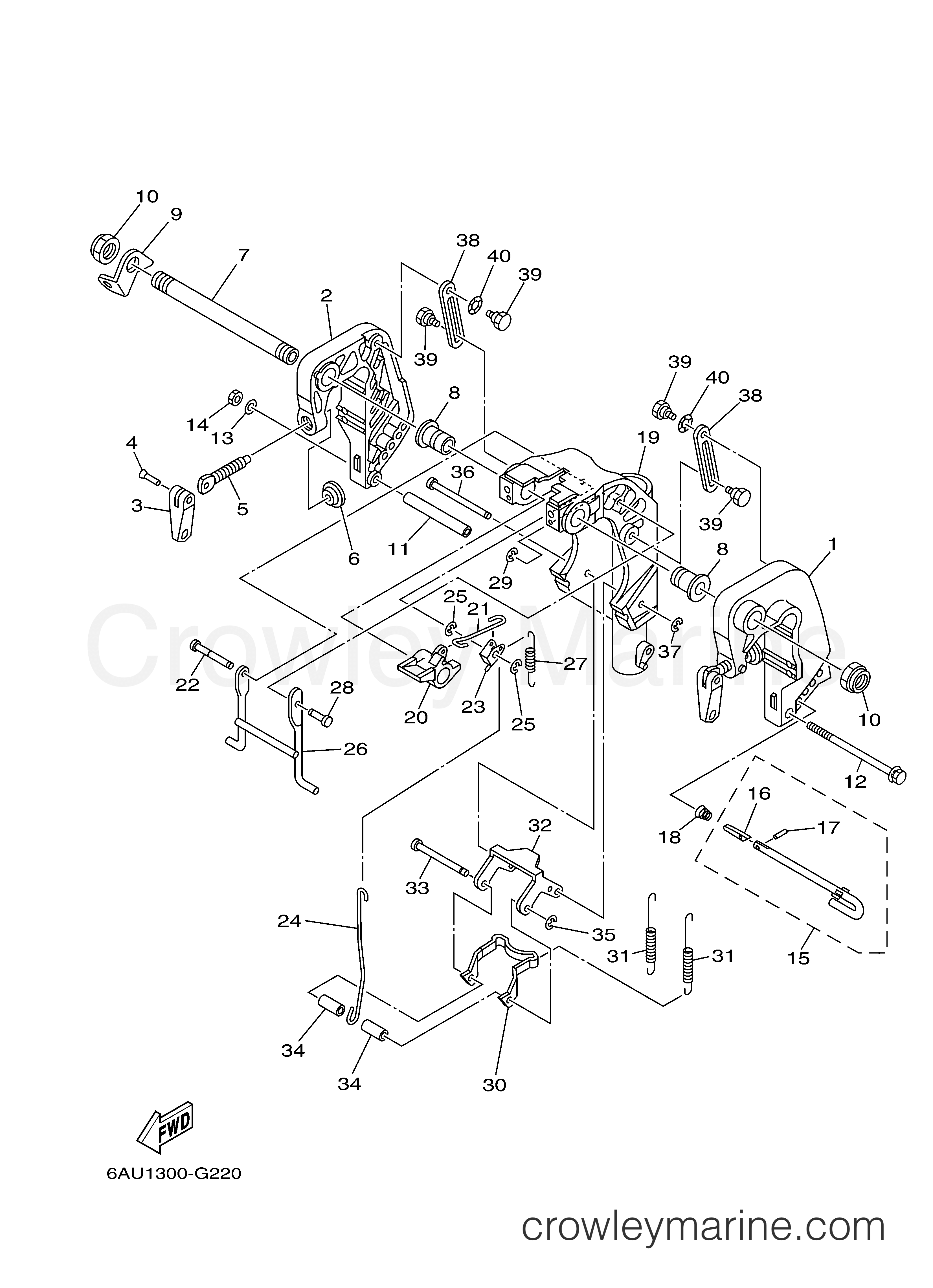 Yamaha Motors F9.9SMHA - BRACKET 1