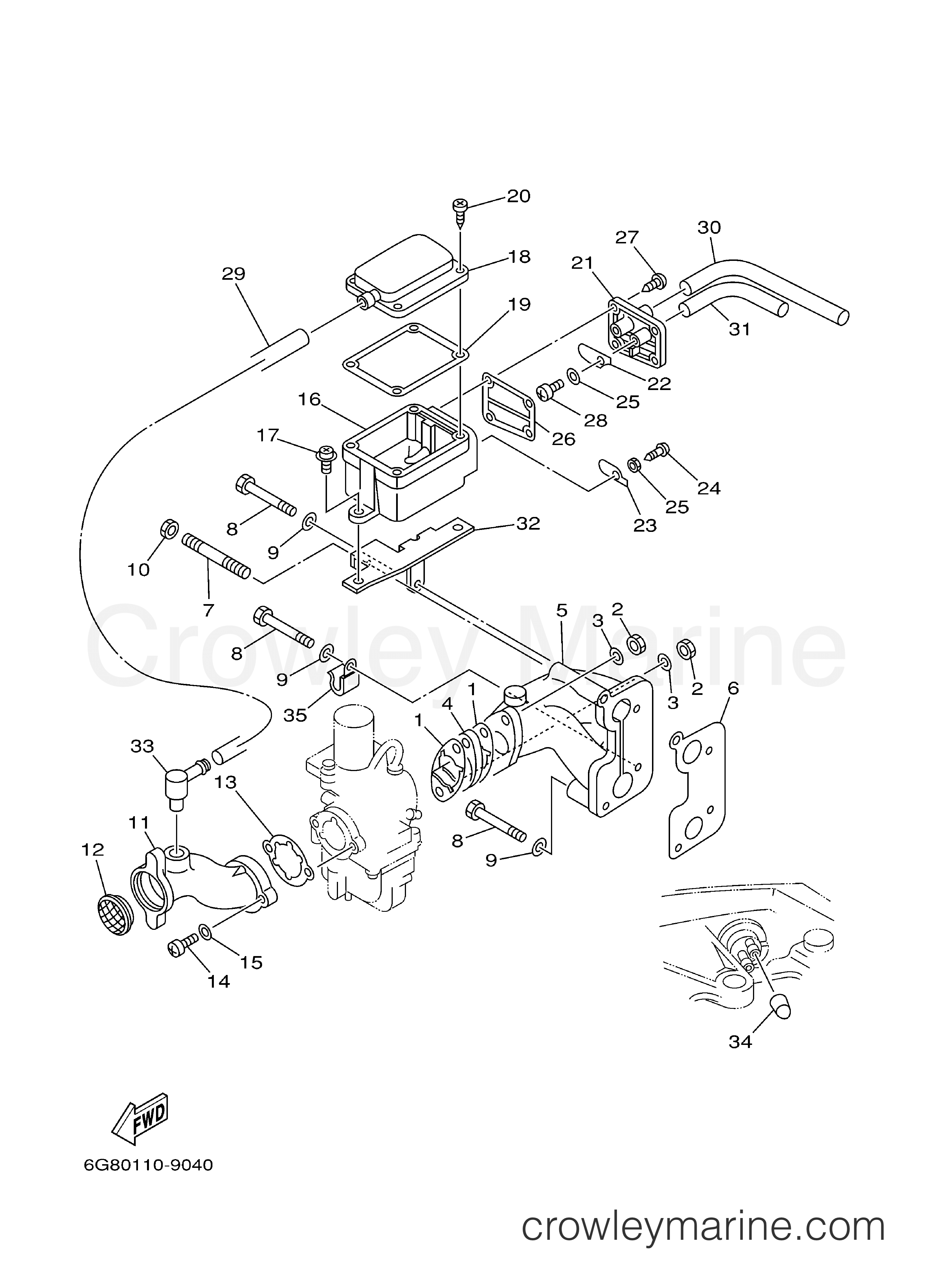 Yamaha Motors T9.9EXRX - INTAKE