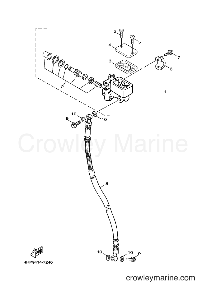 2000 Scooter XC125A - XC125A (5MJ4) [010] - FRONT MASTER CYLINDER