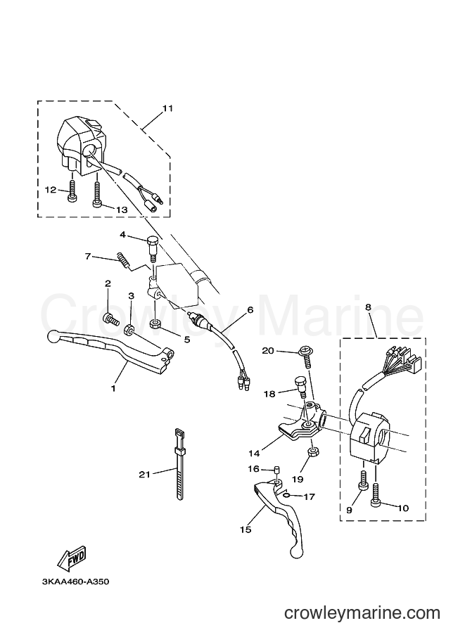 2002 Street Bike RX-K - RX-K (3KAA) [010] - HANDLE SWITCH & LEVER
