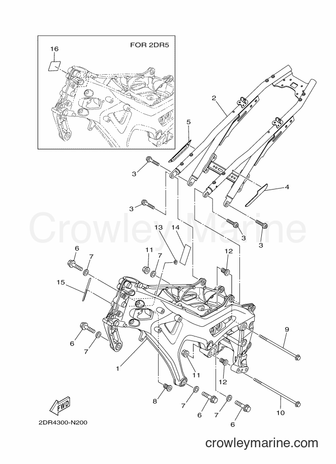 2014 Street Bike MT09A - MT09A (2DR4) [010] - FRAME