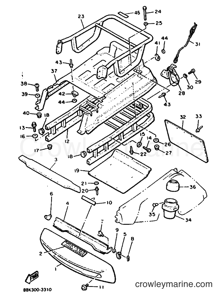 1993 Snowmobile VT480TF - VT480TF (88K3) [010] - BUMPER