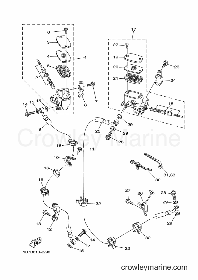 Yamaha Motors CP250 (1B7E) [010] - FRONT MASTER CYLINDER