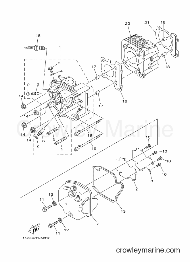 2013 Scooter AF115FX - AF115FX (1GS3) [010] - CYLINDER