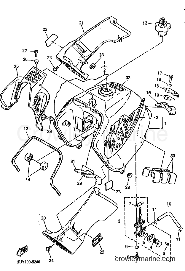 Yamaha Motors XT600E (3UYE) [010] - FUEL TANK
