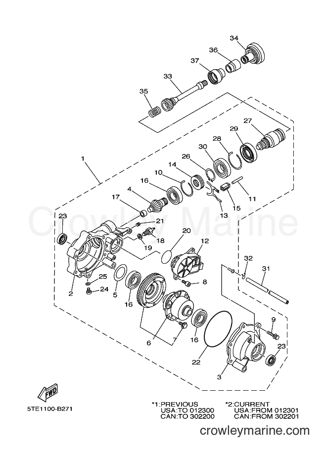 Yamaha Motors YFM400FWAN (5TE2) [010] - FRONT DIFFERENTIAL