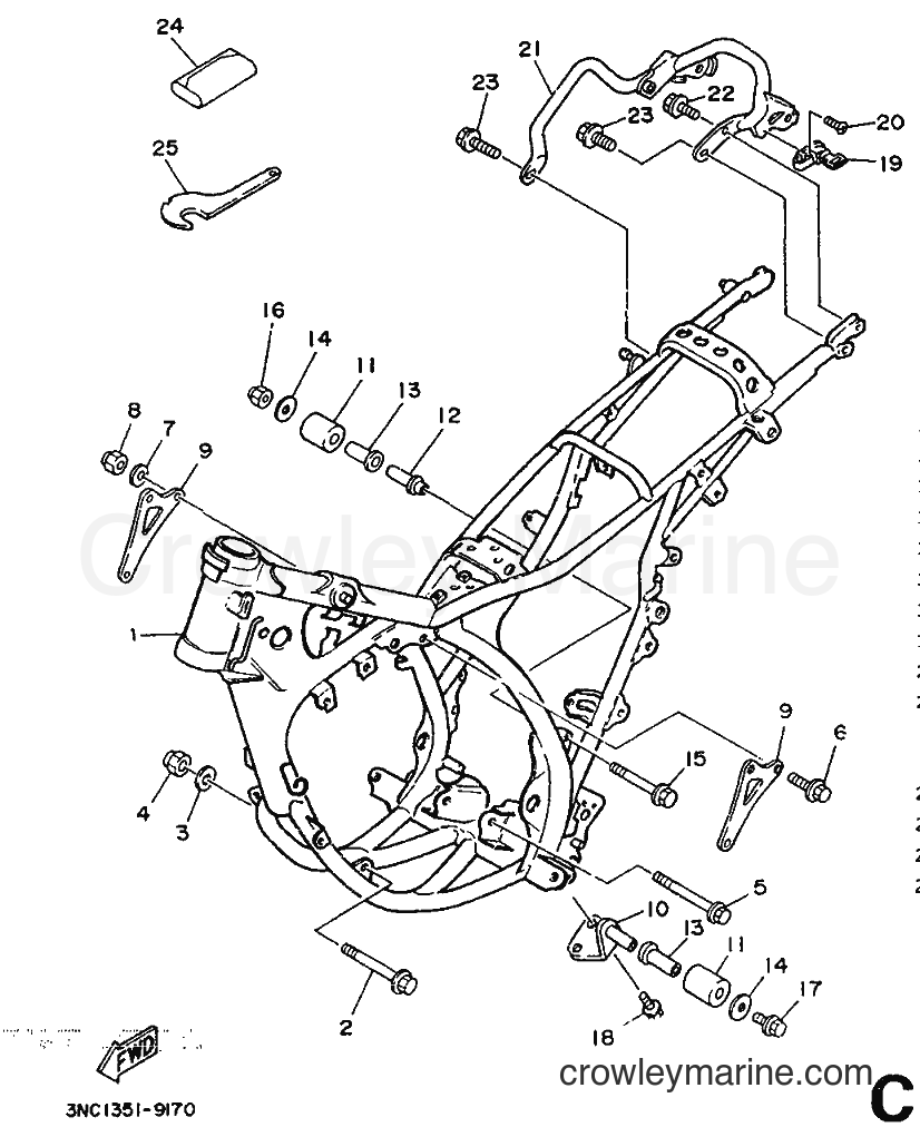 1990 Dirt Bike DT125R - DT125R (3NC2) [999] - FRAME