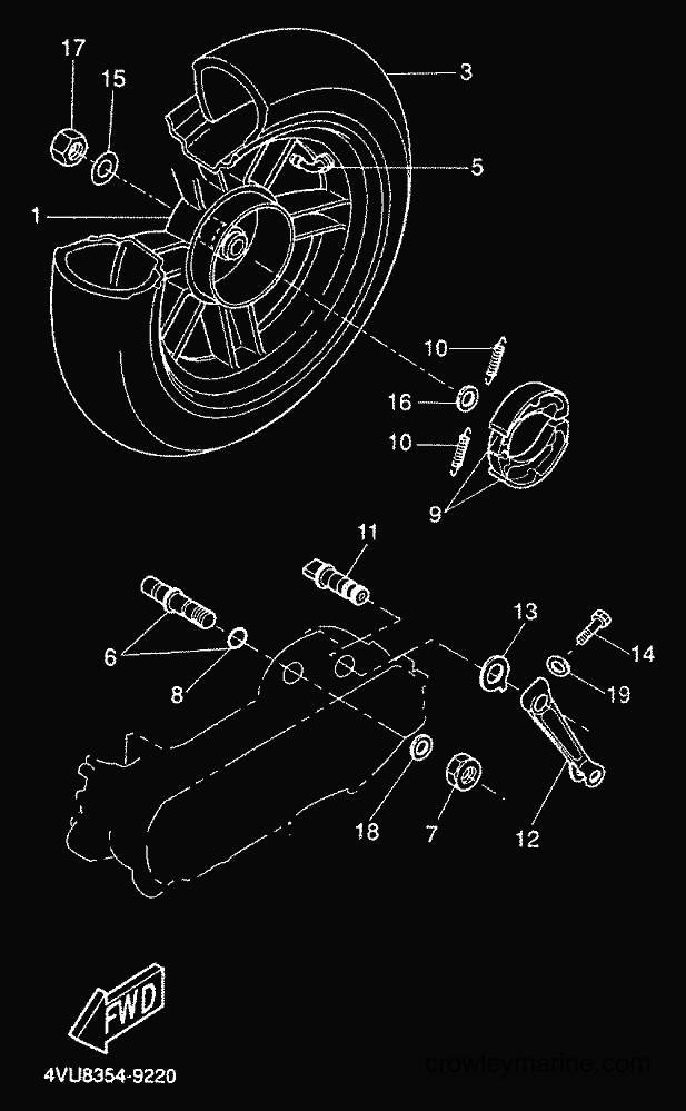 2000 Scooter CW50 - CW50 (5HG4) [010] - REAR WHEEL