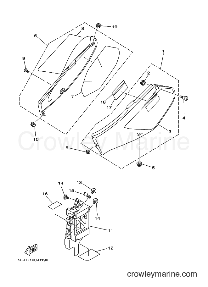 2003 Dirt Bike TT-R250 - TT-R250 (5GFF) [010] - SIDE COVER