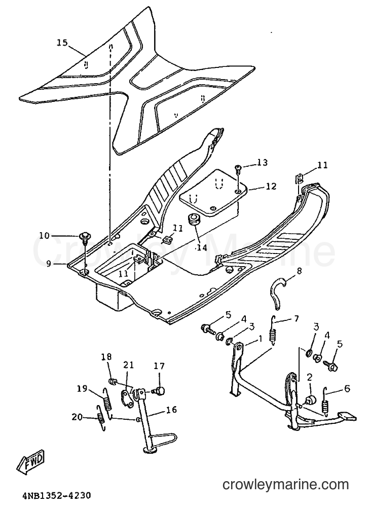 1996 Scooter XC125TR - XC125TR (4UT1) [999] - STAND & FOOTREST