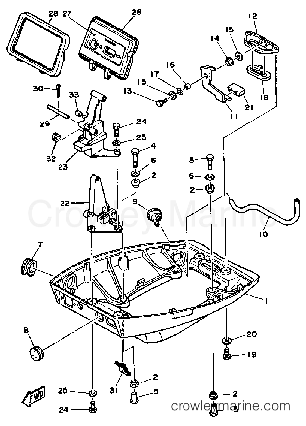 Yamaha Motors F9.9SH - BOTTOM COWLING