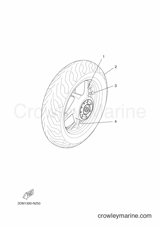 2016 Scooter YP125R - YP125R (2DME) [060] - REAR WHEEL