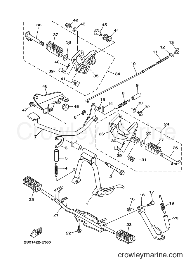 2006 Scooter T110SEC - T110SEC (4B21) [010] - STAND & FOOTREST