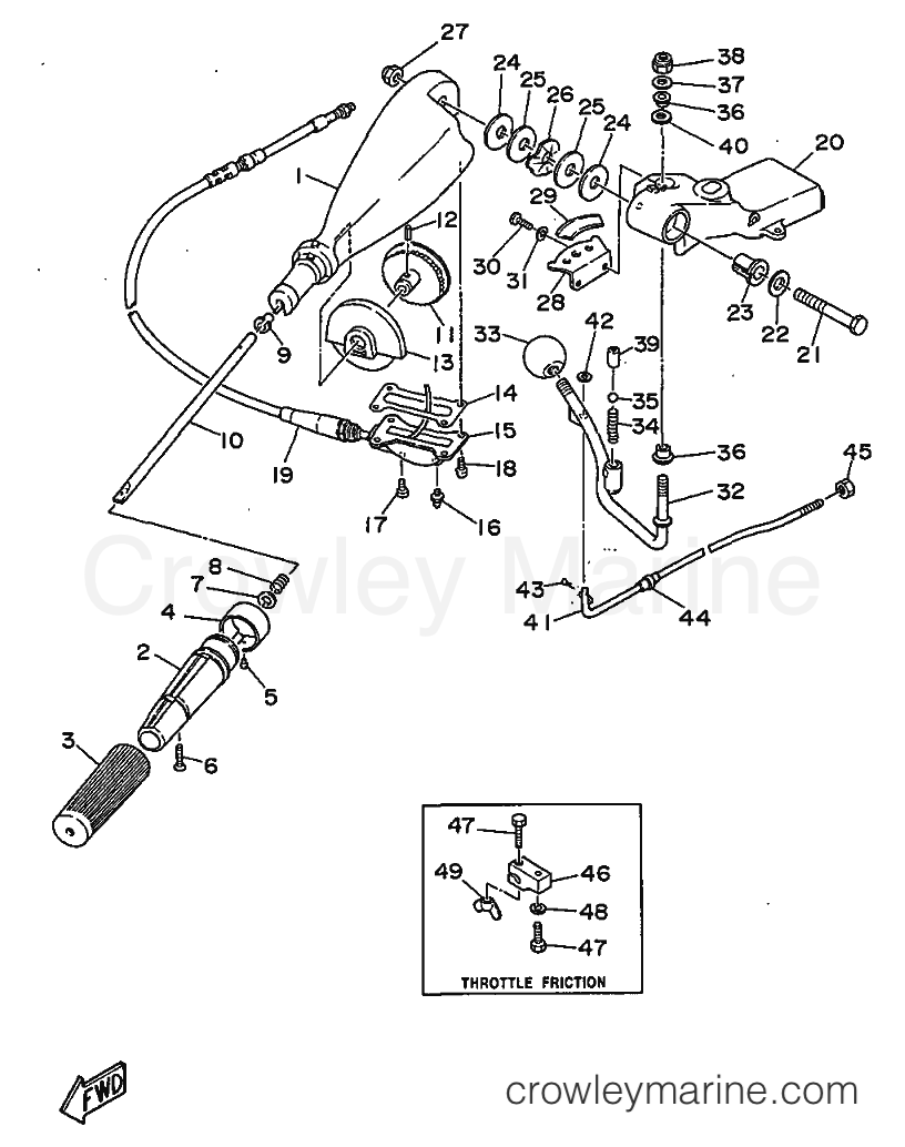Yamaha Motors 55B (697) [09C] - STEERING