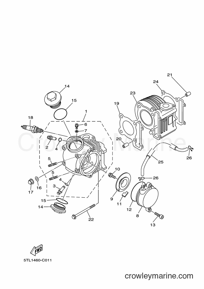 2005 Scooter AL115C - AL115C (5TL2) [010] - CYLINDER