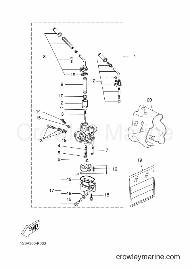 2011 Scooter EW50N - EW50N (1S0A) [010] - CARBURETOR