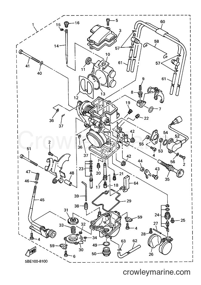 1998 Dirt Bike YZ400F - YZ400F (5BE2) [060] - CARBURETOR