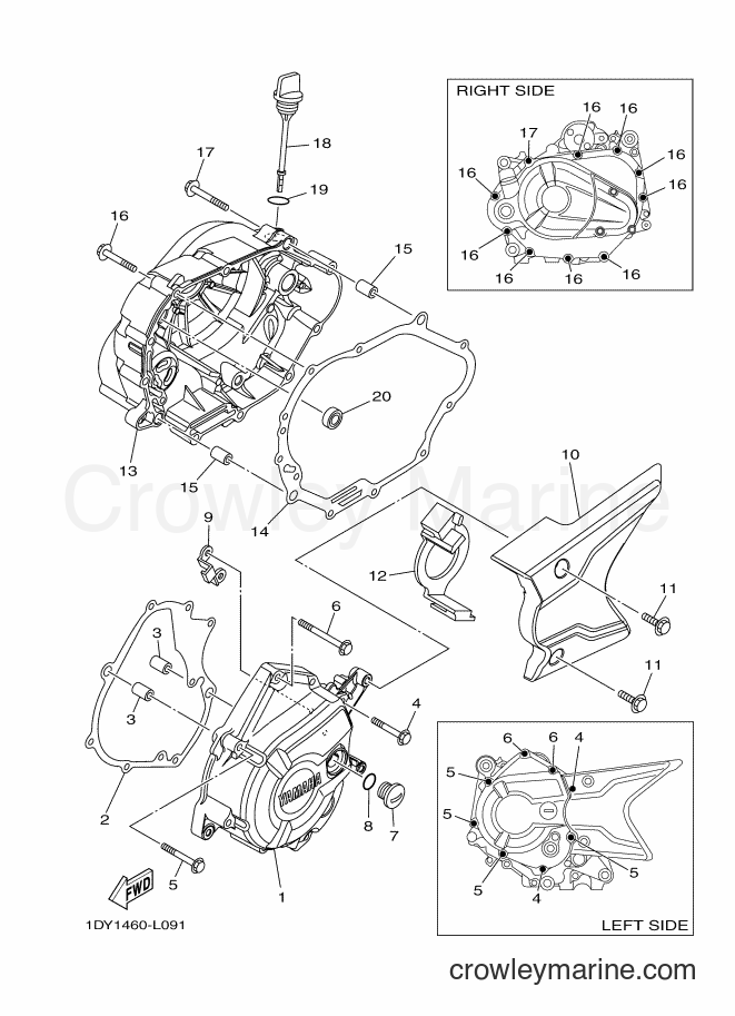 2016 Scooter T115FSEC - T115FSEC (2SU4) [010] - CRANKCASE COVER 1