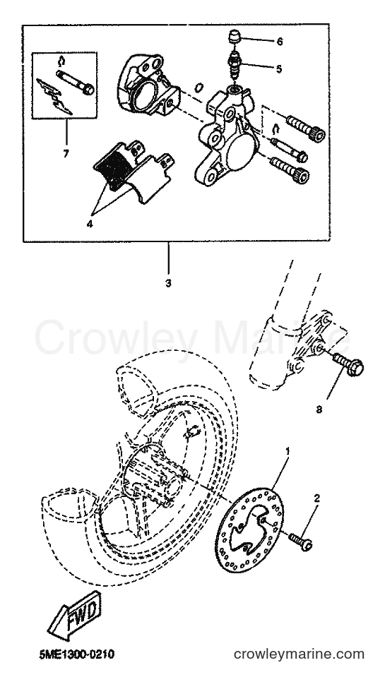 2001 Scooter YQ100 - YQ100 (5ME4) [030] - FRONT BRAKE