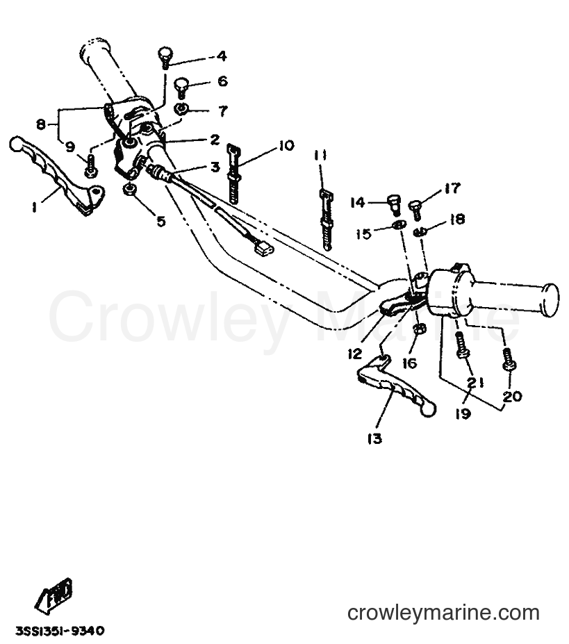 1989 Dirt Bike DT125MX - DT125MX (3SS1) [999] - HANDLE SWITCH & LEVER