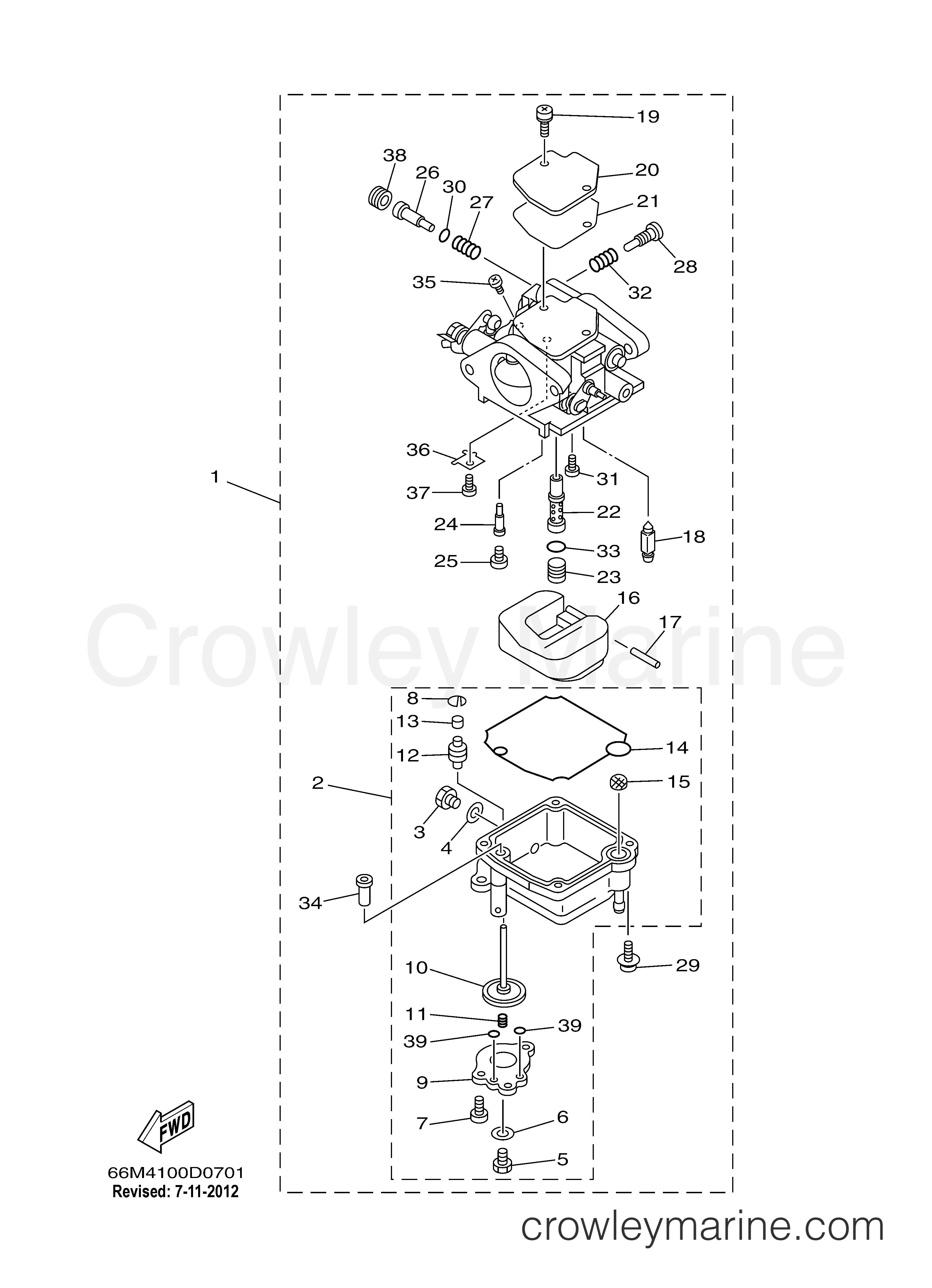 Yamaha Motors F15ELHD - CARBURETOR