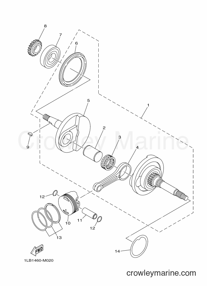 2013 Scooter AL125FC - AL125FC (1LB2) [010] - CRANKSHAFT & PISTON