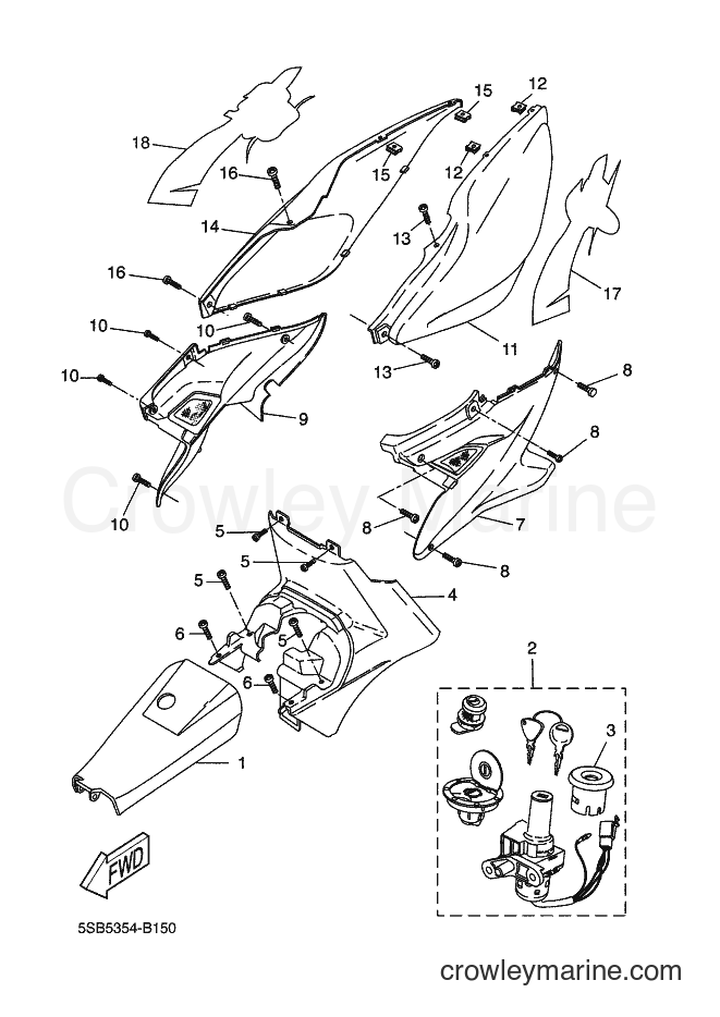2003 Scooter YQ50L - YQ50L (5SB5) [010] - SIDE COVER
