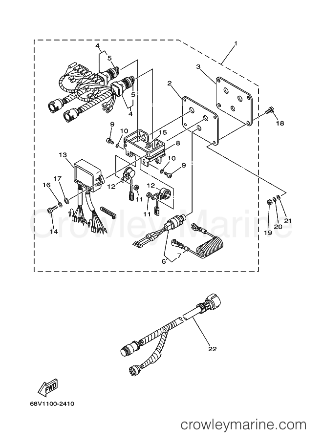Yamaha Motors F115A (68V1) [110] - SWITCH & PANEL 2