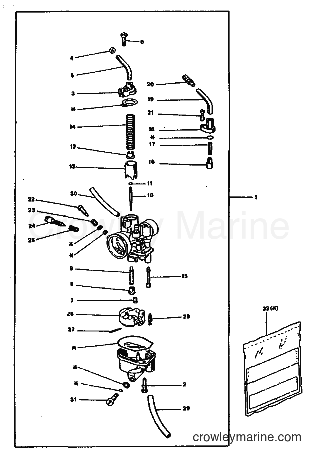 1997 Scooter YN50 - YN50 (5BW1) [010] - CARBURETOR