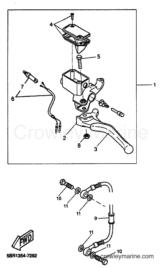 2001 Scooter YQ50 - YQ50 (5KH9) [010] - REAR MASTER CYLINDER