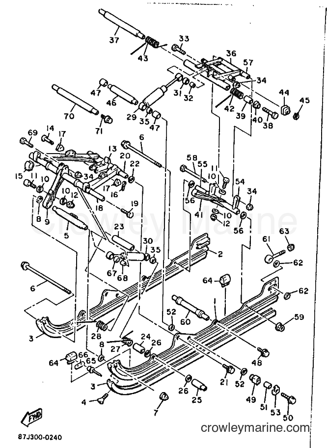 1991 Snowmobile PZ480E - PZ480E (87J2) [010] - TRACK SUSPENSION 2