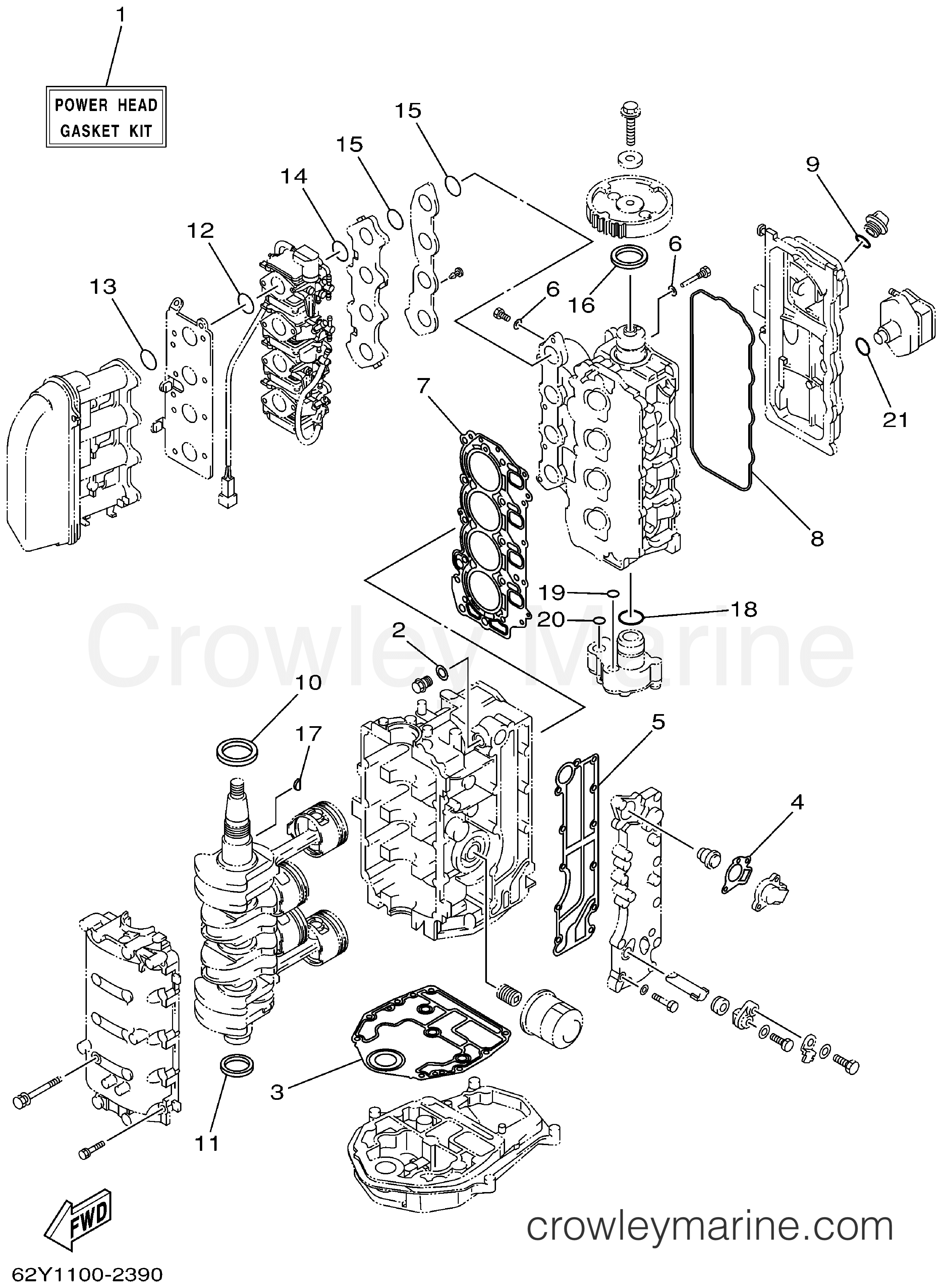 Yamaha Motors F50TJRA - REPAIR KIT 1