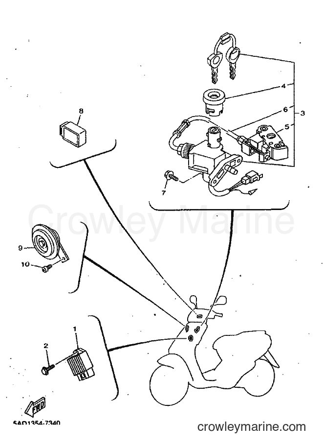 Yamaha Motors YN50 (5ADJ) [010] - ELECTRICAL 1