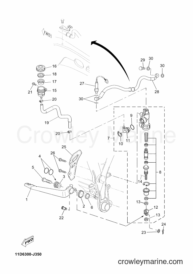 2015 Dirt Bike XT660Z - XT660Z (2BD7) [030] - REAR MASTER CYLINDER