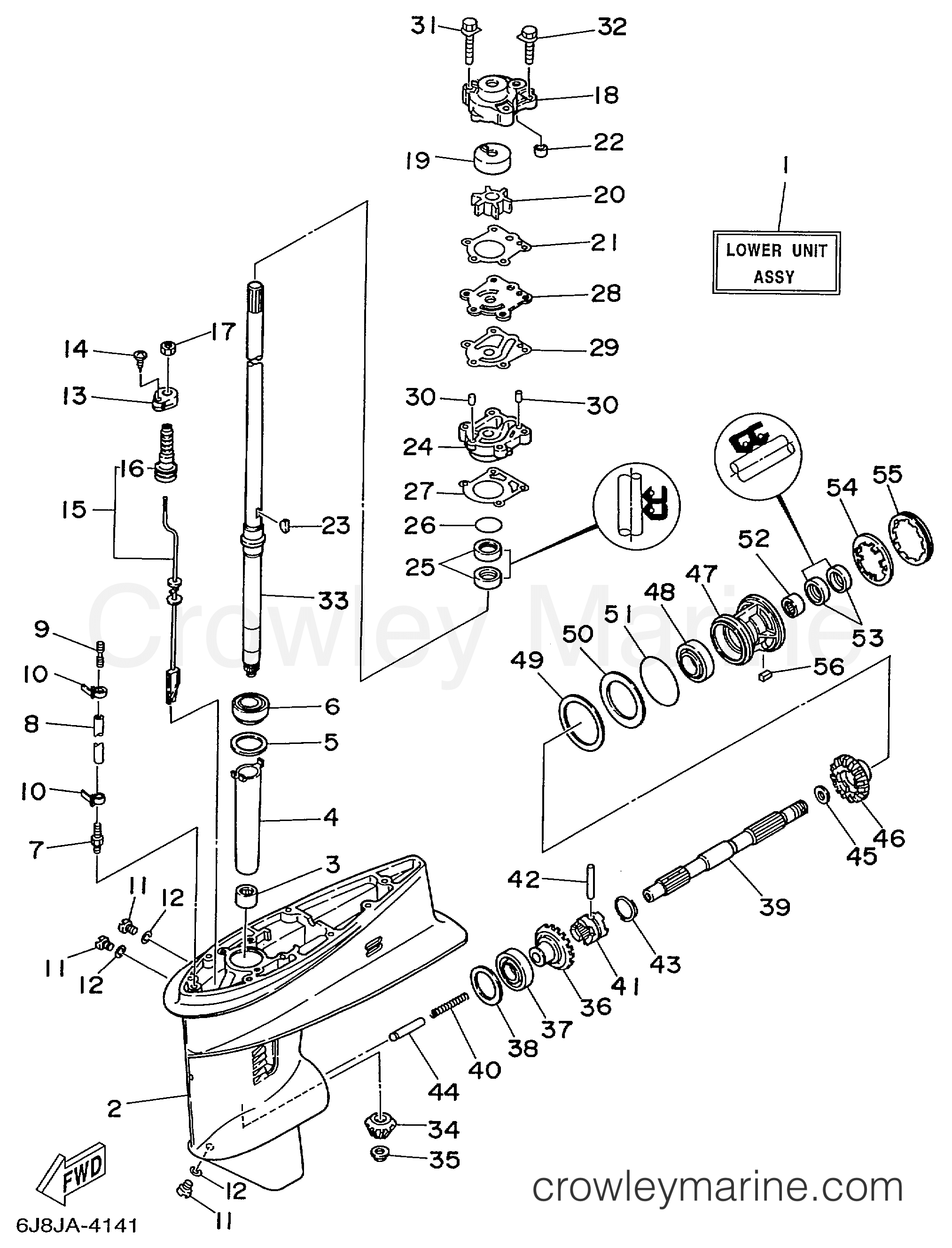 Yamaha Motors 30MLHY - LOWER CASING DRIVE 1