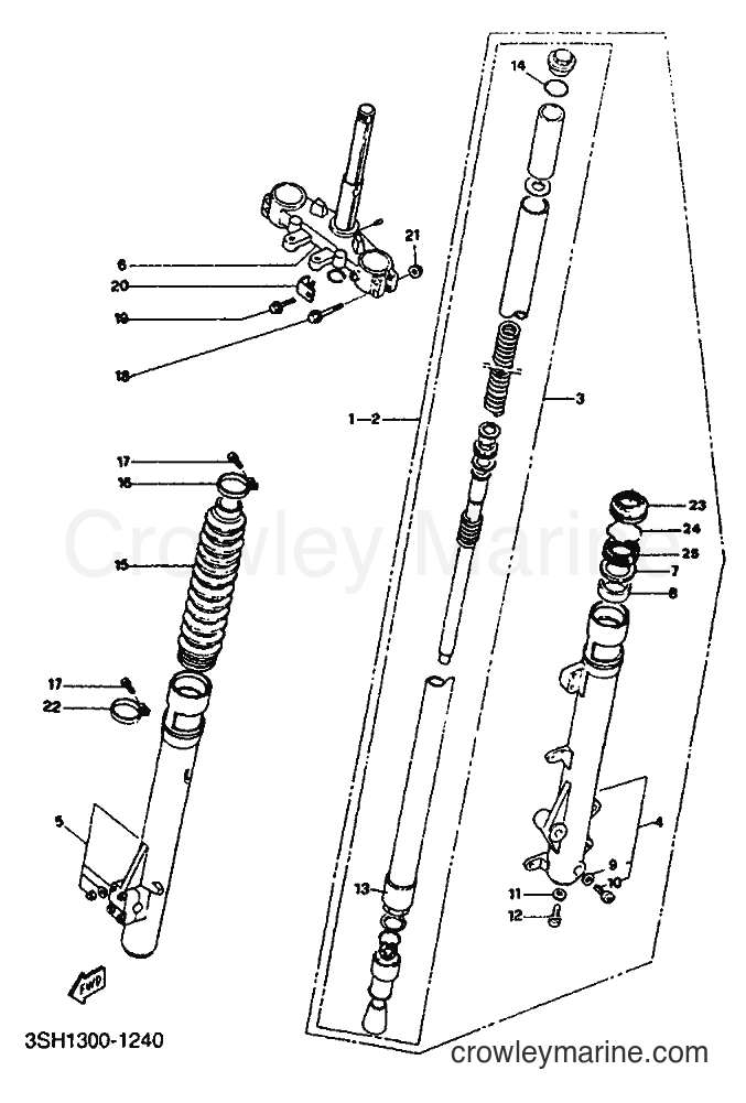 1991 Dirt Bike TDR125 - TDR125 (3XD1) [999] - FRONT FORK