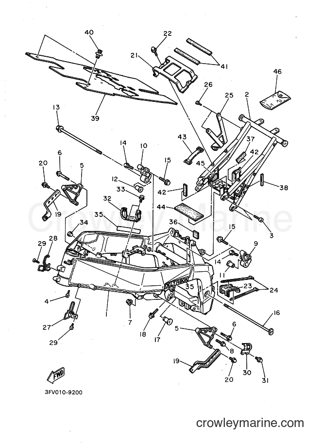 Yamaha Motors FZR750R (3PK2) [010] - FRAME