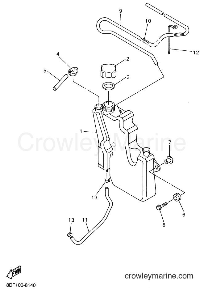 1998 Snowmobile SRX700S - SRX700S (8DW1) [020] - OIL TANK