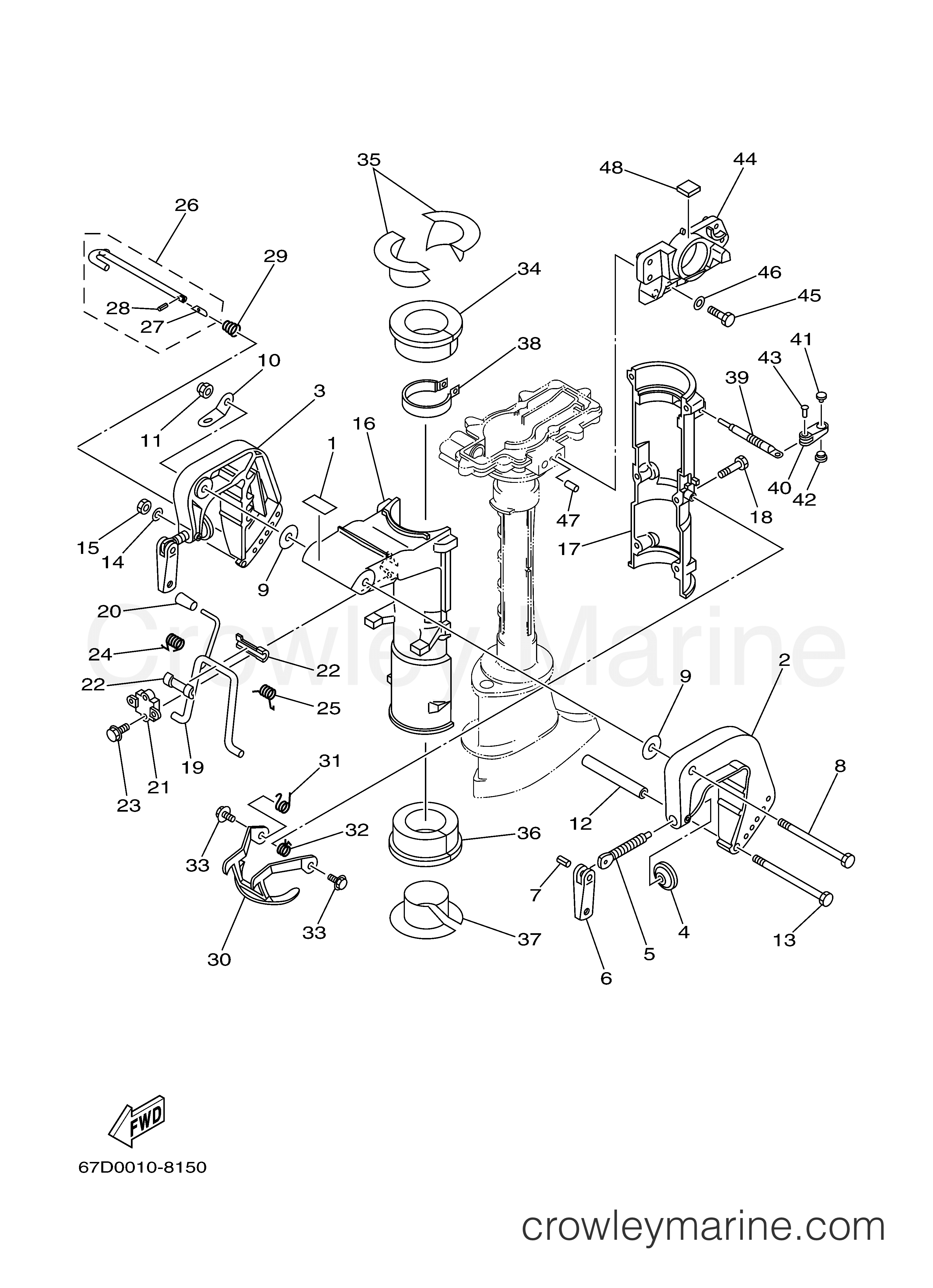 Yamaha Motors F4MLHY - BRACKET 1