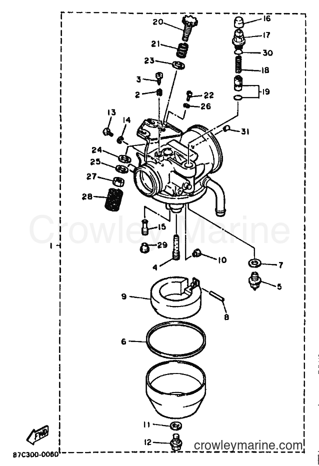 1990 Snowmobile SV125P - SV125P (87C1) [999] - CARBURETOR
